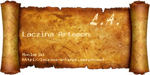 Laczina Artemon névjegykártya